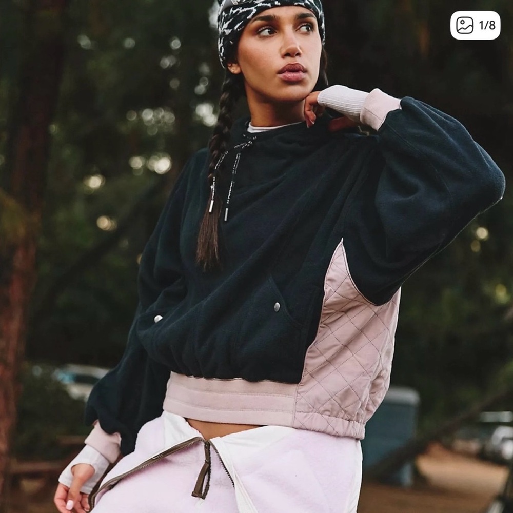 FREE PEOPLE Snow Day Hoodie L sweatshirt